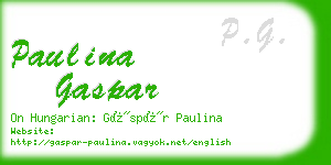 paulina gaspar business card